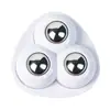 Rueda Giratoria de Tres Bolas Adhesiva Sin Taladro Alta Capacidad de Carga Polea Silenciosa para Mover Cajas de Almacenamiento Mesitas de Noche Muebles Accesorios