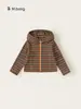 Bangxuan Huzhou Zhili ropa infantil sudadera infantil elegante top a rayas para niño pequeño otoño estilo coreano chaqueta para niña