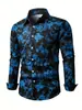 Camisa de Hombre 2026 con Estampado 3D de Mariposa, Cuello de Solapa, Corte Ajustado, Botones, Para Fiesta, Formal, Deportiva Casual, Manga Larga
