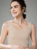 Otoño e Invierno Nuevo Tirante de Cachemira con Cuello en U para Mujer Color Sólido Simple Elegante Combinable Ajustado Punto Bajo Chaleco sin Mangas