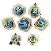Dados de Resina Longan para D&D Producto Más Vendido en Amazon Grupo de Corredores Coc Cápsulas D20-D47
