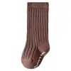 Calcetines para Bebé 2026 Estilo Primavera y Otoño Calcetines de Algodón de Doble Aguja para Recién Nacidos y Bebés Antideslizantes Anti-Frío para el Piso Que No Aprietan las Piernas