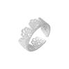 Anillo de plata de ley 925 para mujer, combinación de uso apilado, plata brillante, diseño de nicho simple, estilo Hong Kong, anillo abierto personalizado, nuevo producto