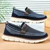 Sapatos Masculinos de Tamanho Grande da Amazon, Sapatos Casuais Masculinos Estilo Britânico, Sapatos Planos Slip-On Casuais Versáteis, Sapatos Masculinos Respiráveis