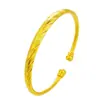 Pulsera Abierta de Terciopelo Dorado Arena Vietnamita para Mujer, Pulsera de Estilo Antiguo Chapada en Oro de 24 Quilates Lluvia de Estrellas, Venta al por Mayor