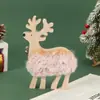 Artesanías de Madera Navideñas Personalizadas Transfronterizas Adornos de Papá Noel y Alce Decoraciones para el Hogar y la Fiesta