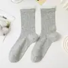Calcetines de Malla Finos de Algodón Puro para Mujer con Borde de Encaje, Calcetines Holgados Anti-Olor, Calcetines Estilo Lolita para Estudiante