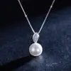 Collar de Perlas Imitación Hoja Cadena para Clavícula de Lujo Ligero para Mujer Pendientes con Microincrustaciones Juego de Regalo para el Día de la Madre