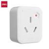 Adaptador de Corriente Deli Power Cube: Regleta doméstica de 1 a 3 tomas con puertos USB para uso en la oficina