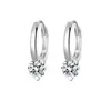 Pendientes de Plata de Ley S925 con Circonita para Mujer, Sencillos, Modernos, Lujo Ligero, Pendientes Versátiles, Elegantes, Pendientes de Alta Gama