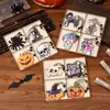 Decoraciones colgantes de madera de Halloween transfronterizas: Calaveras de azúcar del Día de Muertos, gatos negros, parcas, calabazas, arañas para colgar en ventanas y puertas