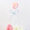 Lollipop de Lazo de Cinta Amoroso Bol de Lentejuelas Enchufe Decorativo para Pastel de Cumpleaños Adornos de Fiesta Mesa de Postres