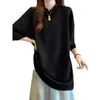 Roupa Feminina Plus Size com Botão Estilo Chinês Tradicional, Gola Meio Aberta, Nova Primavera/Verão, Caimento Solto, Emagrecimento, Camiseta Versátil de Manga Curta