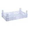 Cesta Rectangular para Uvas Plástico Cesta Alta Cesta Blanca Fresa Arándano Rojo Verdura y Fruta Desechable Transporte Rotación Cesta de Plástico