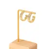 Pendientes Metálicos de Aro en C con Acabado de Alta Gama, Únicos y Elegantes, Pendientes de Aro Versátiles, Pendientes para Mujer Más Vendidos Transfronterizos