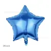 Balões de Folha de Alumínio em Forma de Coração de Cor Única de 18 Polegadas para Decoração de Festa de Aniversário, Balões Brilhantes de Cinco Estrelas para Decoração de Casamento
