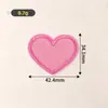 Patches de bordado de coração transfronteiriços, patches de coração com glitter, patches bordados de vários tamanhos para consertar furos em roupas, patches de bordado para DIY