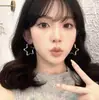 Corea del Sur Dongdaemun Metal Cortado Corazón Estrella Estrella de Cinco Puntas Aretes para Mujer Aretes Simples Moda Elegante con Estilo Tendencia