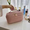 Nueva Bolsa Cosmética de Cuero PU con Forma de Rombo Portátil de Alta Gama Multifuncional de Viaje Impermeable para Cosméticos Artículos de Tocador