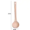 Cucharón de sopa, cuchara de madera, cucharón de sopa grande para uso doméstico, cuchara grande para servir sopa, cuchara para gachas de mango largo, cuchara de madera vintage, juego de cocina estilo japonés