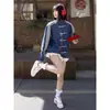 Chaqueta de moda estilo chino con tres rayas, bloques de color y cuello mandarín, adecuada tanto para hombres como para mujeres, perfecta para primavera y otoño, estilo casual traje Tang
