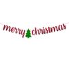 Suministro directo de fábrica, decoración para fiestas navideñas, bandera de cuerda, árbol de Navidad, flor de purpurina navideña