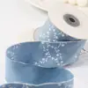 Fita Floral de Lado Único com Borda em Efeito Jeans, Acessórios Artesanais para Têxteis Domésticos, Material para Embalagem de Flores, Fita
