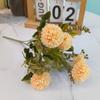 Flor de simulación de otoño, bola de espinas de 5 cabezas, flor falsa transfronteriza, crisantemo de ping pong, flor de seda de mesa europea, bola pequeña de crisantemo, comercio electrónico más vendido