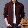 Suéter de invierno para hombre, abrigo grueso con forro polar, suelto, informal, con cremallera, venta al por mayor