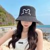 Sombrero de Pescador para Mujer Verano Combinable Sombrero para el Sol Fino Sombrero para el Sol Cubre Cara Oso Explosión Ultravioleta Sombrero para el Sol