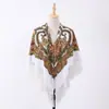 Nuevo Chal de Estilo Étnico Ruso Más Vendido de Tamaño Grande con Borlas y Estampado de Corazón, Bufanda de Viaje Protectora del Sol en Estilo Retro