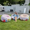 Sofá Inflable Perezoso Nuevo Sofá con Forma de Bola de Graffiti Plegable Flocado PVC Silla Sofá Puf Inflable en Stock