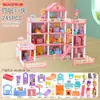 Amazon Casa de Bonecas DIY Crianças Menina Princesa Grande Castelo Villa Casa Presente de Aniversário Casa de Brinquedo Brinquedos