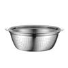 Olla de Acero Inoxidable No Magnética para Sopa Tanque Único Lado Inverso Olla Doméstica de Cocina Engrosada y Profundizada Olla Multifuncional para Lavado de Verduras y Lavabo