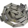 Cadena de acero inoxidable 4 puntos 08B industrial de precisión para transporte cadena de transmisión placa recta fila única doble paso grande