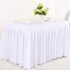 Juego de Falda de Mesa como Mantel para Reuniones Mesa Fría de Catering Escritorio de Registro Cubierta de Mesa para Actividad de Exposición Cubierta de Mesa Rectangular Roja