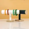 Suporte de Pulseira de Bambu e Madeira Relógio de Madeira Maciça Pulseira Cordão para Cabeça de Pulseira Suporte de Exibição Colar Joias Display Armazenamento Adereços