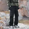 Calça de Trabalho ao Ar Livre para Homens, Impermeável, Quente, Multibolsos, Corte Reto, Calça Casual para Caminhada e Trekking, Modelo Primavera e Outono K8907