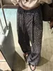 [Pronta Entrega] Pijama Floral Doce para Mulheres, Novas Calças de Casa de Tamanho Grande para Primavera e Verão, Calças de Cintura Alta, Calças para Caminhada