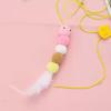 Self-Hi juguete elástico para gato gato aliviando cosas tapadas pluma campana divertido palo para gato colgante para puerta columpio juguete de ratón