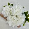 5 Cabeças Lanting Fugui Peônia flor artificial decoração de casa flor falsa flor de mão para casamento Flor de seda feita à mão para guia de estrada atacado
