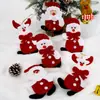 Colgante de Tarjeta de Muñeco de Nieve Papá Noel de Fieltro Regalo de Navidad Material Hecho a Mano DIY Lote de Ramo de Nochebuena