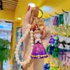 Llavero de resina de dibujos animados Princesa Perla femenino lindo corazón de niña estilo ins cadena para teléfono móvil pulsera llavero bolsa