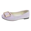 Sapatos Femininos Plus Size 2026 Primavera e Outono Novos Mocassins com Bico Quadrado e Fivela Decorativa Sapatos Casuais Planos Femininos Sapatos de Trabalho Tamanho 43