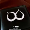 Aretes redondos de perla y circón con pasador de plata, elegantes y versátiles, únicos y con estilo, a la moda, de lujo ligero, aretes de alta gama para mujer