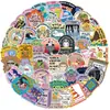 50 divertidos stickers de garabatos con temática de salud mental para decorar cuadernos, papelería, equipaje y diarios - perfectos para la temporada de regreso a clases; impermeable
