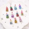 Acessórios de resina glitter urso fofo doce telefone DIY acessórios de resina material para brinco 10*17mm