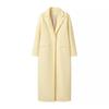 Ropa Europea y Americana Transfronteriza Aliexpress Ins Moda Popular Casual Amarillo Lana Larga Chaqueta Exterior
