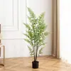 Árbol Artificial Helecho Persa Cola de Caballo Árbol de Maidenhair Helecho Mono Dorado Planta Verde para Paisajismo Decoración de Piso para el Hogar Planta en Maceta