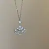 Collar colgante de ballet de circón de alta calidad para mujer, nicho único, exquisito, tendencia de moda, cadena para el cuello versátil, cadena para la clavícula